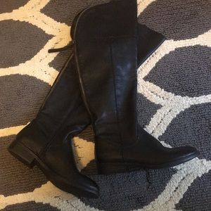 Black knee high boots